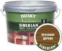 HUSKY SIBERIAN Эко-Лазурь для дерева полуматовая ореховое дерево (2,5л)