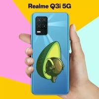 Силиконовый чехол на realme Q3i 5G Авокадо-рюкзак / для Реалми Ку 3 И 5 Джи