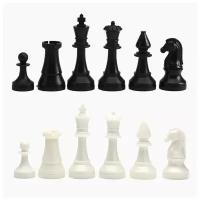 FlowMe Шахматные фигуры турнирные, пластик, король h-10.5 см, пешка h-5 см