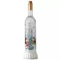 Фигурка Luazon Lighting бутылка Снеговики у елки, 35 см, теплый белый