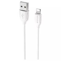 Кабель Borofone USB - Lightning (BX19), 1 м, 1 шт., белый