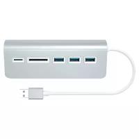 USB-хаб и картридер Satechi Aluminum USB 3.0 Hub & Card Reader ST-3HCRS (Silver)