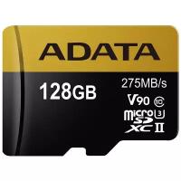 Карта памяти 128Gb - A-Data Premier - MicroSD UHS-II U3 AUSDX128GUII3CL10-CA1 с переходником под SD