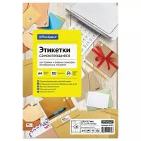 Бумага OfficeSpace A4 этикетки самоклеящиеся 16235 70г/м² 16фр., 100 л, белый