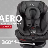 Автокресло группа 0/1/2/3 (до 36 кг) Indigo Aero Isofix ST-3, черный/красный