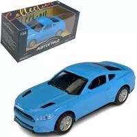 Модель автомобиля металлическая Ford Mustang, голубой, 1:43