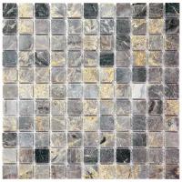 Мозаика из мрамора Natural Mosaic 7M024-25P серый квадрат глянцевый