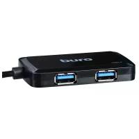 Разветвитель USB 3.0 Buro BU-HUB4-U3.0-S 4порт. черный