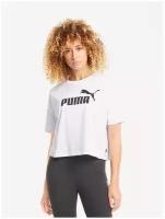 Футболка PUMA/58686602/ESS Cropped Logo Tee/белый/M