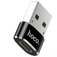 Переходник/адаптер Hoco UA6 USB Type-C - USB, 1 шт., чёрный