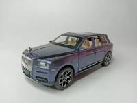 Коллекционная машинка игрушка металлическая Rolls Royce Сullinan для мальчиков масштабная модель 1:24 фиолетовая