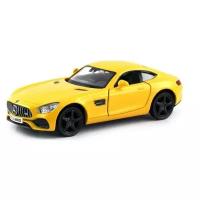 Машинка металлическая Uni-Fortune RMZ City серия 1:32 Mercedes-Benz GT S AMG 2018, цвет желтый, двери открываются