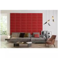 Мягкие панели eco leather Red 30 x 60 (4 шт)