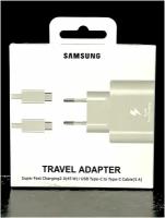 Зарядное устройство для Samsung Super Fast USB-C 2.0 45W с кабелем / Блок питания для телефона / быстрая зарядка / Сетевой адаптер