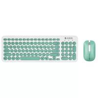 Комплект Jet.A Slim Line KM30W White-Turquoise USB