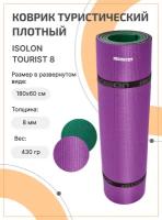 Коврик для туризма и отдыха классический Isolon Tourist 8 мм, 180х60 см