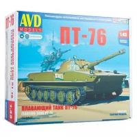 Сборная модель AVD Плавающий танк ПТ-76, 1/43