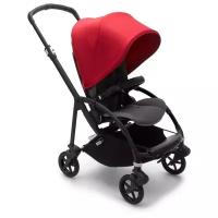 Прогулочная коляска Bugaboo Bee6 Complete, black/grey melange/red, цвет шасси: черный