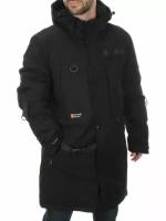 9233 Куртка мужская зимняя черная J.LVAN (250 гр. холлофайбер) р.50
