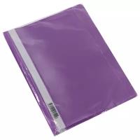 Папка-скоросшиватель пластик. OfficeSpace, А4, 160мкм, фиолетовая с прозр. верхом, упаковка 10 шт