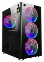 Корпус 1STPLAYER FIREBASE X2, mATX, Без БП, черный (X2-4R1)