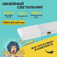 Светильник Rexant 607-012 общего назначения СПО4-40 36Вт 200В-240В IP20 3780Лм 4000K нейтральный свет