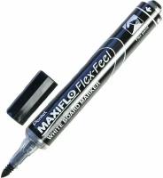 Маркер для бел досок Pentel Maxiflo Flex-Feel гибкий након, черн,1.0-5.0мм