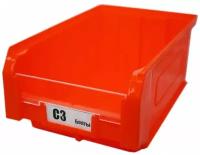 Ящик пластиковый 9,4л С-3-2 красный