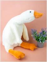 Мягкая игрушка Cute goose / Плюшевая игрушка Милый Гусь белый/90 см