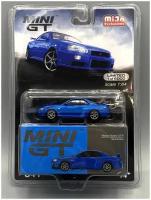 Модель коллекционная Mini GT 1:64 Nissan Skyline GT-R R34 Bayside Blue Mijo Exclusive