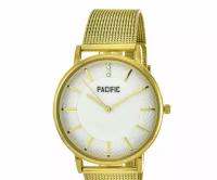 Наручные часы PACIFIC Часы PACIFIC TIME Pacific X6158-3 корп-золот циф-бел/желт сетка