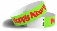 Бумажные контрольные браслеты Tyvek Happy New Year! 100 шт