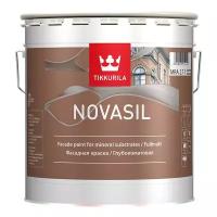 Краска силиконовая Tikkurila Novasil влагостойкая моющаяся глубокоматовая белый 3.8 кг