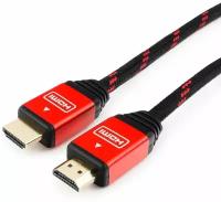 Кабель Cablexpert Gold HDMI - HDMI (CC-G-HDMI02), 3 м, 1 шт., черный/красный