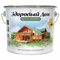 Здоровый дом пропитка для защиты древесины, 3 кг, 3 л, орех