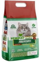 Комкующийся наполнитель Homecat Эколайн Яблоко