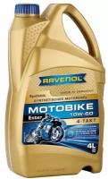 Моторное Масло Ravenol Motobike 4-T Ester Sae 10W-60 (4Л) New Ravenol арт. 1171104-004-01-999