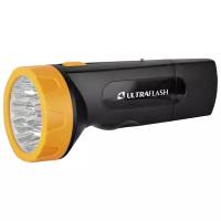 Ultraflash LED3829 (фонарь аккум 220В, черн /желт, 9 LED, SLA, пластик, коробка)