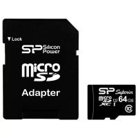 Карта памяти Silicon Power Superior microSDXC UHS Class 1 Class 10 + SD adapter