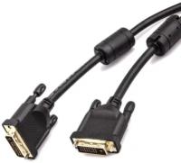 Кабель Aopen/qust DVI (24+1) M/M 1.5m, 2 фильтра