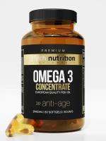 Омега 3 Концентрат рыбьего жира, Omega 3 Fish Oil Concentrate 60 витамины для взрослых и детей, 60 капсул