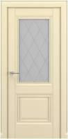 Дверь межкомнатная ZaDoor, Модель ПО Венеция В1 (ромб), Цвет матовый кремовый, Экошпон, Размер 600*2000, Комплект