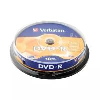 Диск Verbatim DVD-R 4.7Gb 16x 10шт Cake Box