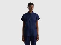 Рубашка с коротким рукавом из 100% льна United Colors of Benetton для женщин 23P-5BMLDQ03D-252-XS