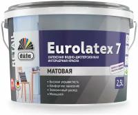 Краска для стен и потолков водно-дисперсионная Dufa Retail Eurolatex 7 матовая 2,5 л