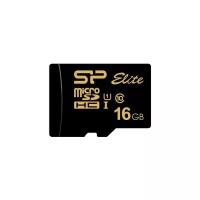 Флеш карта microSD 16GB Silicon Power Elite Gold microSDHC Class 10 UHS-I U1 85Mb/s (SD адаптер)