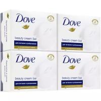 Dove Крем-мыло кусковое Красота и уход, 4 шт., 100 г