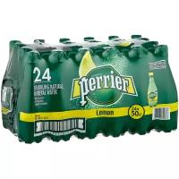 Минеральная вода Perrier газированная, со вкусом лимона, ПЭТ, лимон, 24 шт. по 0.5 л