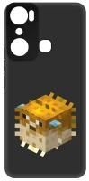 Чехол-накладка Krutoff Soft Case Minecraft-Иглобрюх для INFINIX Hot 20i черный