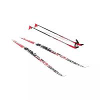 Лыжный комплект Stc с креплением NNN (Rottefella) с палками 150 WAX Brados LS Red